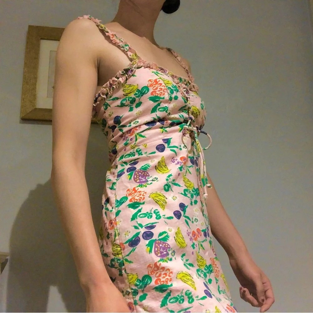 Pink Fruit Cotton Dress - Picture 2 of 12